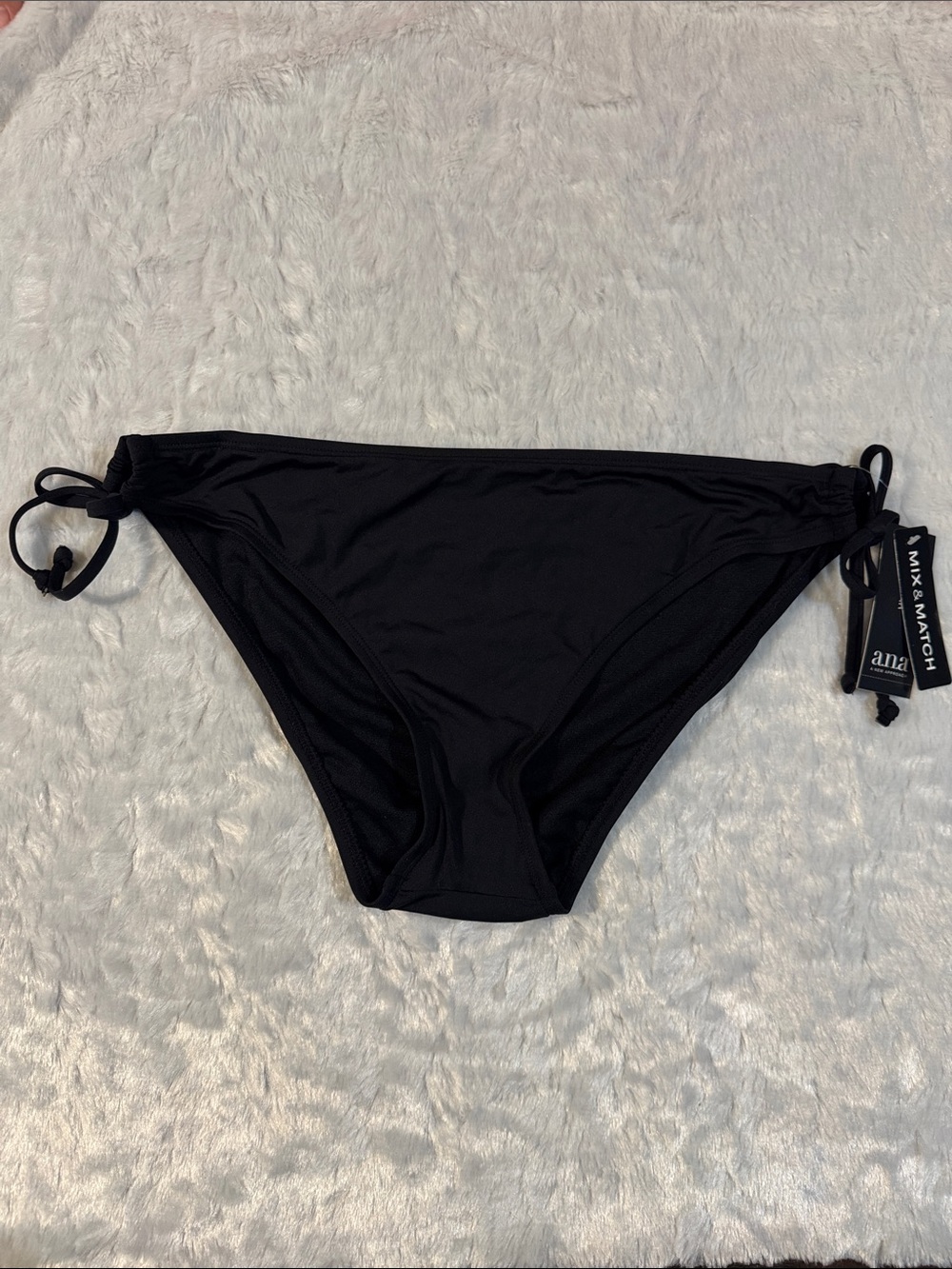 Anna Black Side-Tie Bikini Bottoms